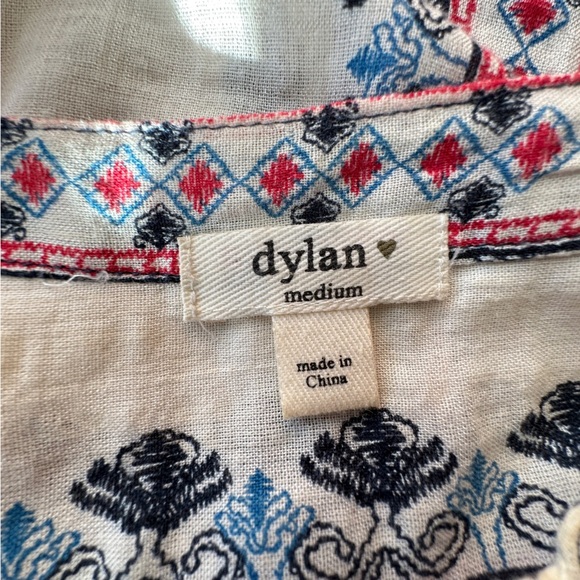 dylan White and Red Patterned Blouse - Picture 12 of 12